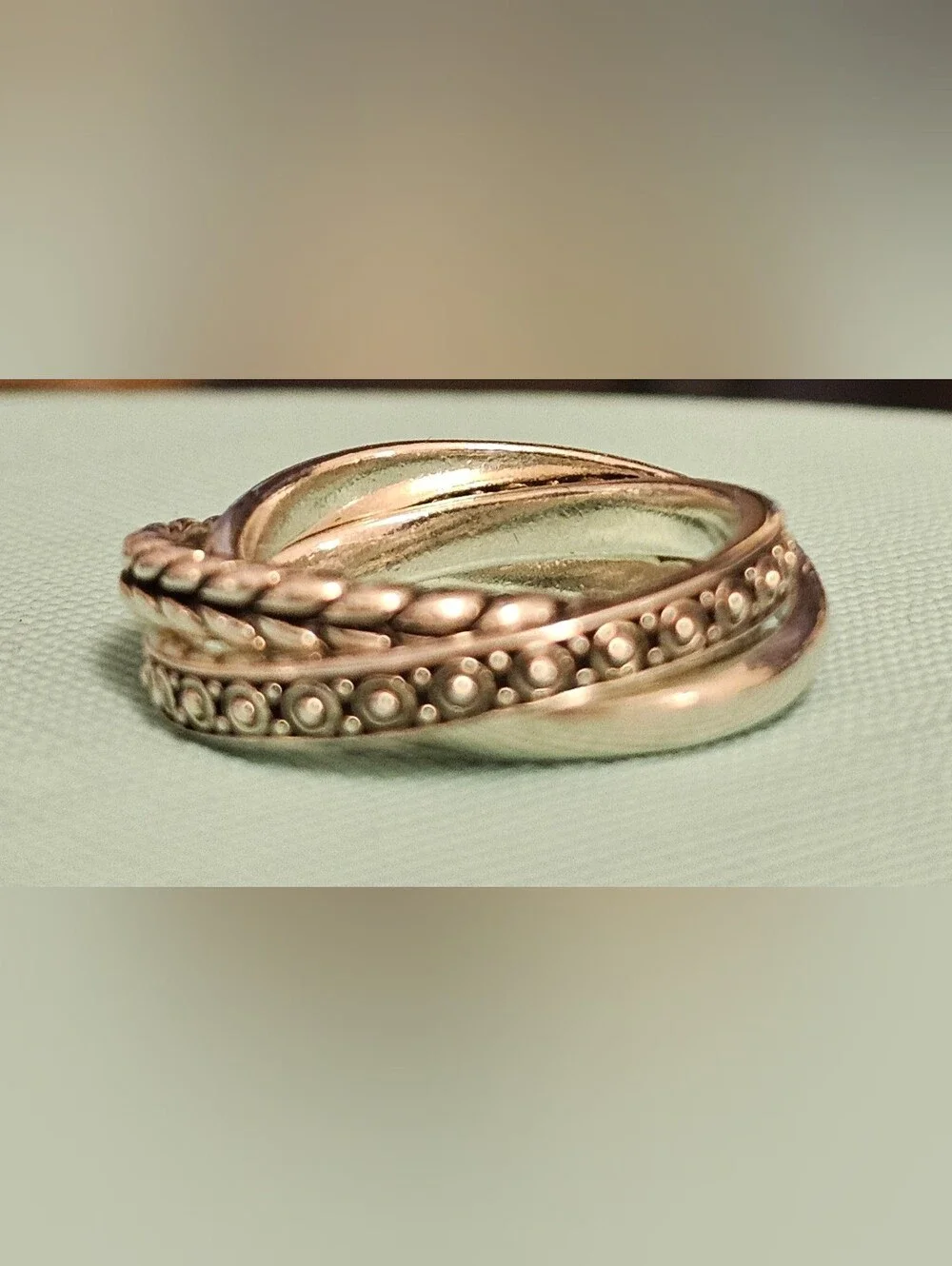 925 STERLING SILVER Triple Ring SZ 5